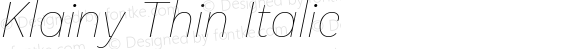 Klainy Thin Italic