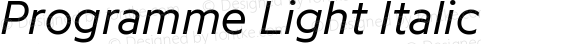 Programme Light Italic