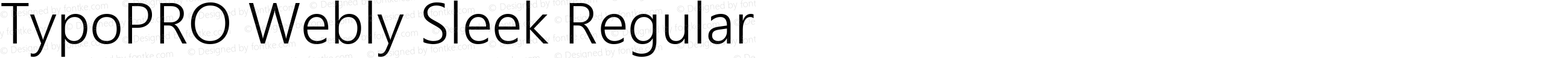 TypoPRO WeblySleek UI Semilight