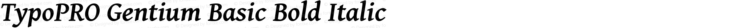 TypoPRO Gentium Basic Bold Italic