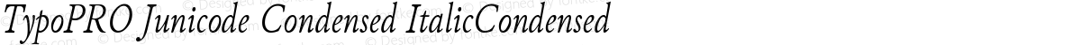 TypoPRO Junicode Condensed ItalicCondensed