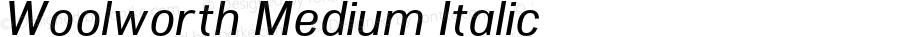 Woolworth Medium Italic