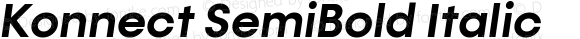Konnect SemiBold Italic