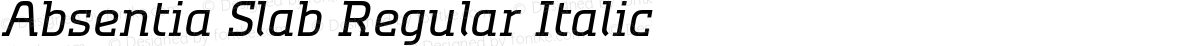 Absentia Slab Regular Italic