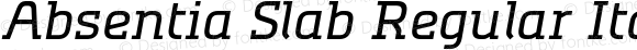 Absentia Slab Regular Italic