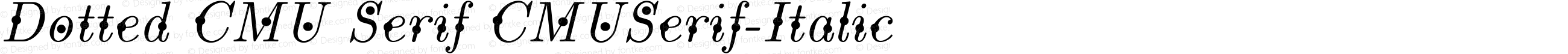 Dotted CMU Serif CMUSerif-Italic