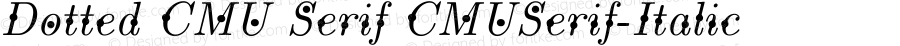 Dotted CMU Serif Italic