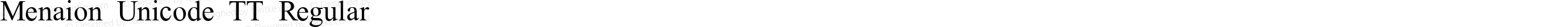 Menaion Unicode TT Regular
