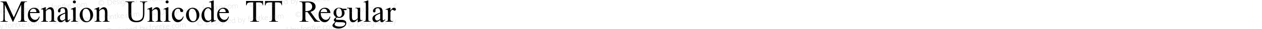 Menaion Unicode TT Regular
