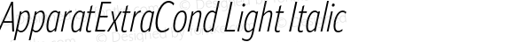 ApparatExtraCond Light Italic