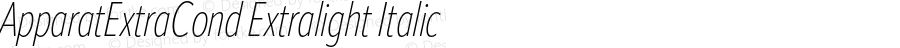 ApparatExtraCond Extralight Italic