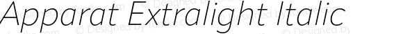 Apparat Extralight Italic