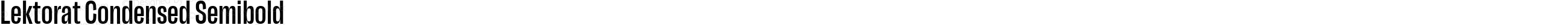 Lektorat Condensed Semibold