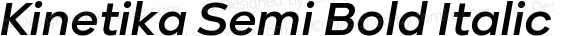 Kinetika Semi Bold Italic