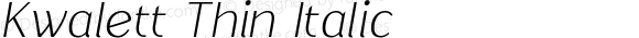 Kwalett Thin Italic