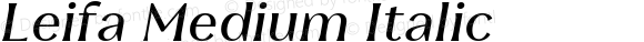 Leifa Medium Italic