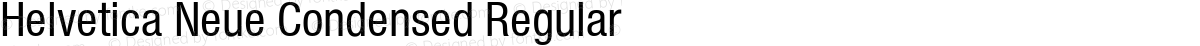 Helvetica Neue Condensed Regular