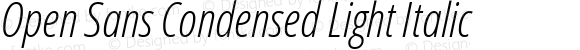 Open Sans Condensed Light Italic