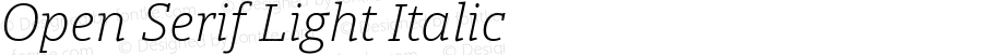 Open Serif Light Italic