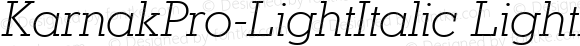 KarnakPro-LightItalic LightItalic