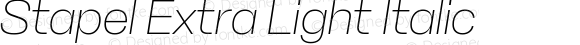 Stapel Extra Light Italic