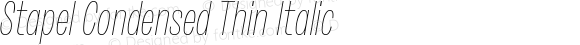 Stapel Condensed Thin Italic