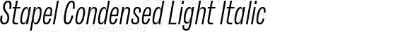 Stapel Condensed Light Italic