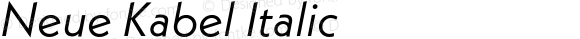 Neue Kabel Italic