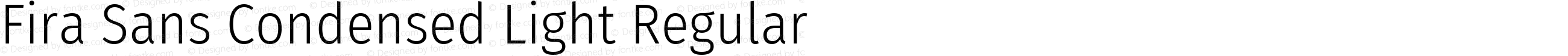 Fira Sans Condensed Light Regular