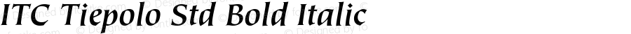 ITC Tiepolo Std Bold Italic