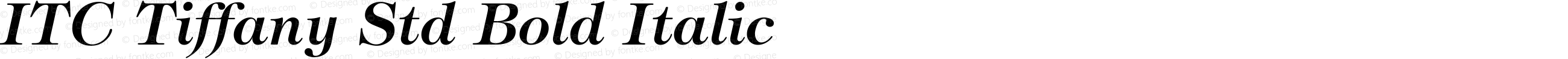 ITC Tiffany Std Bold Italic