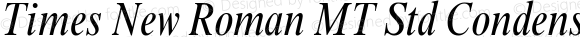 Times New Roman MT Std Condensed Italic