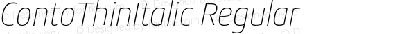 ContoThinItalic Regular