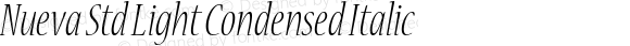 Nueva Std Light Condensed Italic