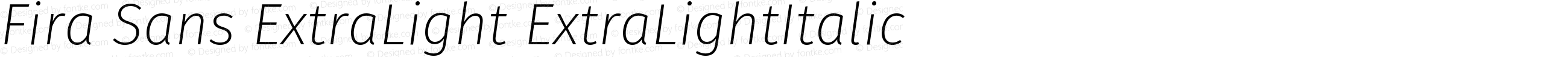 Fira Sans ExtraLight Italic