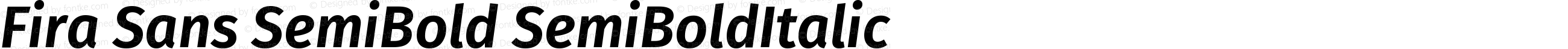 Fira Sans SemiBold SemiBoldItalic