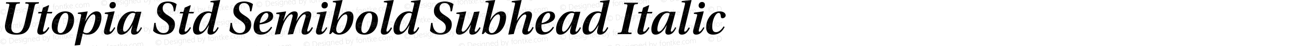 Utopia Std Semibold Subhead Italic