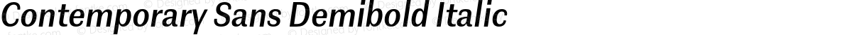 Contemporary Sans Demibold Italic
