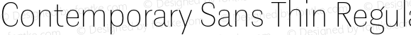 Contemporary Sans Thin Regular