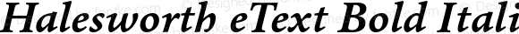 Halesworth eText Bold Italic