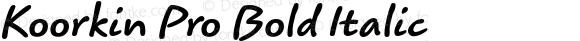 Koorkin Pro Bold Italic
