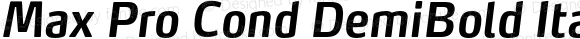 Max Pro Cond DemiBold Italic