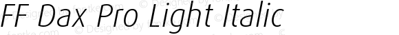 FF Dax Pro Light Italic