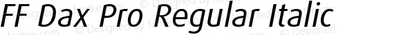 FF Dax Pro Regular Italic