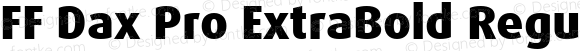 FF Dax Pro ExtraBold Regular