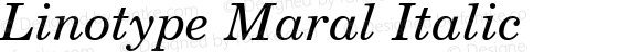 Linotype Maral Italic