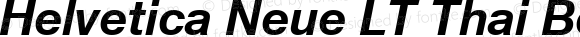 Helvetica Neue LT Thai Bold Italic