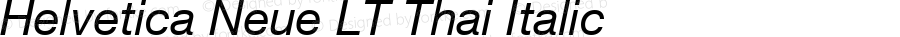 Helvetica Neue LT Thai Italic