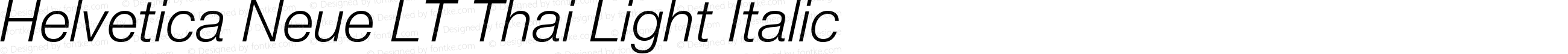 Helvetica Neue LT Thai Light Italic