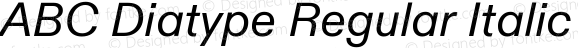 ABC Diatype Regular Italic